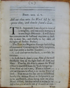 Gipps, Thomas. A Sermon against Corrupting the Word of God