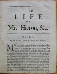 Porter, Robert. The Life of Mr. John Hieron. With the Characters and Memorials of Ten other Worthy Ministers of Jesus Christ