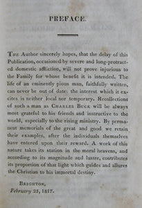 Styles, John. Memoirs and Remains of the late Rev. Charles Buck