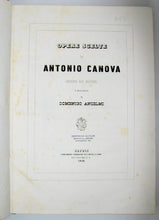 Load image into Gallery viewer, Opere Scelte di Antonio Canova incise da Revel e dilucidate da Domenico Anzelmi