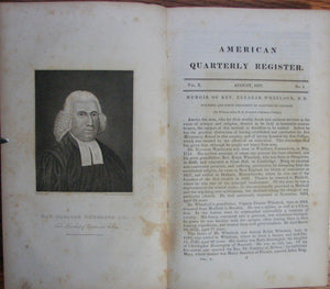 Edwards, B. B. The American Quarterly Register. Vol. X., for the year 1837