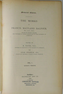 The Works of Francis Maitland Balfour (4 volume set)