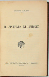 Carlotti, Giuseppe. Il Sistema di Leibniz