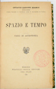 Bianco, Ottavio Zanotti. Spazio e Tempo, Saggi di Astronomia