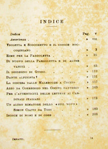 Zenatti, Albino. Intorno A Dante