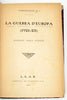 Comandante X. La Guerra D'Europa (1921-1923), Romanzo delle Nazioni