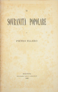 Ellero, Pietro. La Sovranita Popolare
