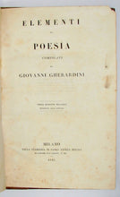 Load image into Gallery viewer, Gherardini, Giovanni. Elementi di Poesia compilati da Giovanni Gherardini