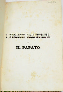 Anonimo. I pericoli dell'Europa ed il papato