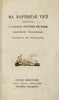 Vico, Giovanni Battista. OPUSCOLI di Giovanni Battista Vico Raccolti e Pubblicati da Carlantonio de Rosa, Marchese di Villarosa