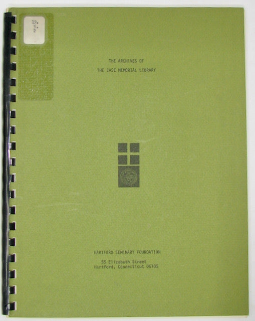 Donat, Nafi. The Archives of the Case Memorial Library