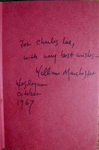 William Manchester, The City of Anger, Author signed copy
