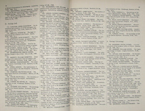 Sonne, Niels H. A Bibliography of Post-Graduate Masters' Theses in Religion