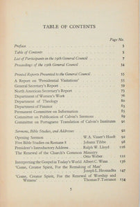 Frankfurt 1964: Proceedings of the Nineteenth General Council of the Alliance of the Reformed Churches