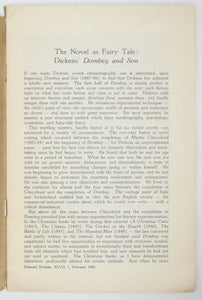 Stone, Harry. The Novel as Fairy Tale: Dickens' Dombey and Son