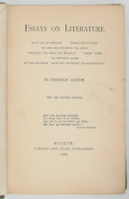 Load image into Gallery viewer, Grimm, Herman. Essays on Literature (1888)