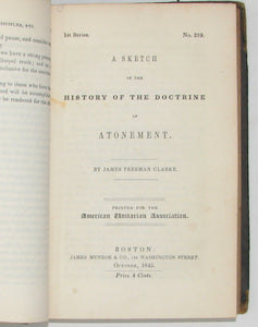 Tracts of the American Unitarian Association: First Series, Vol. XIX. (1846)