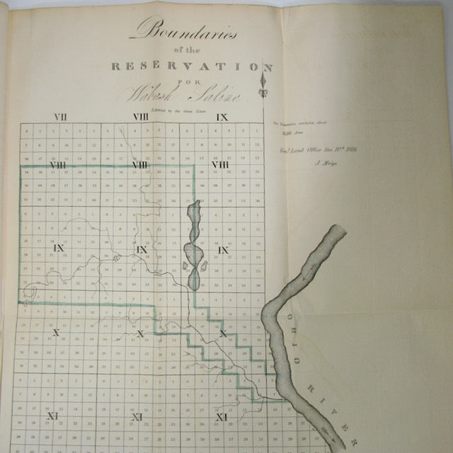 Meigs, Josiah. Boundaries of the Reservation for Wabash Saline Reservation, Map (1816)
