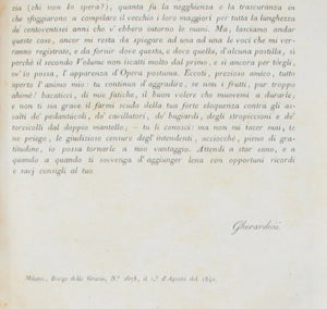 Gherardini. Voci e Maniere di Dire Italiane additate a' futuri vocabolaristi, Vol. I. e Vol. II.