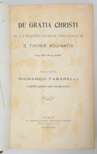 Load image into Gallery viewer, Tabarelli. DE GRATIA CHRISTI In I-II Partem Summae Theologicae S. Thomae Aquinatis