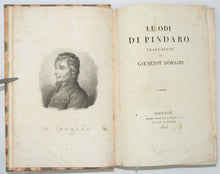 Load image into Gallery viewer, Le Odi di Pindaro (1824) Traduzione di Giuseppe Borghi