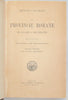 Mommsen, Teodoro. Le Provincie Romane da Cesare a Diocleziano (1885)