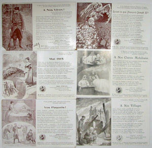 Soriac, André. WWI Postcards with Poems, 17 pieces