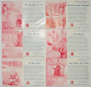 Soriac, André. WWI Postcards with Poems, 17 pieces