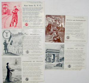 Soriac, André. WWI Postcards with Poems, 17 pieces