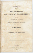 Load image into Gallery viewer, Collected volume of 19 Anti-Masonic pamphlets  (1827-1833)