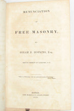 Load image into Gallery viewer, Collected volume of 19 Anti-Masonic pamphlets  (1827-1833)