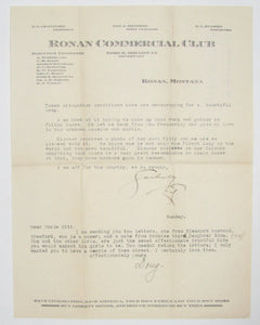 Ronan, Montana stationary & letters, 1918