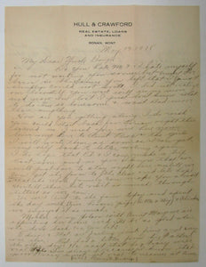 Ronan, Montana stationary & letters, 1918