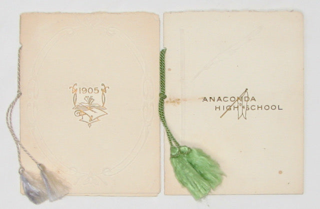 High School Graduation Programs, 1905 & 1906, Anaconda, Montana