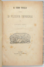 Load image into Gallery viewer, Bovio, Giovanni. Il Verbo Novello sistema Di Filosofia Universale (1864)