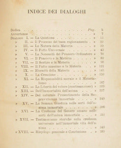Morkos, David. Il Materialismo e lo Spiritualismo. Dialoghi. (1885)