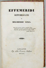 Load image into Gallery viewer, Gioja, Melchiorre. Effemeridi Repubblicane (1843)