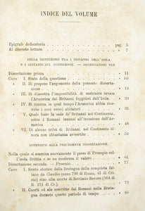 De-Vit, Vincenzo. Dissertazioni sui Britanni e sui Cimbri coll'aggiunta di tre articoli archeologici (1881)