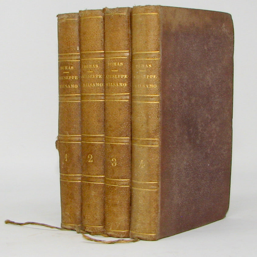 Dumas. Giuseppe Balsamo, Memorie D'un Medico. Terza Edizione Milanese. Quattro volumi, completo