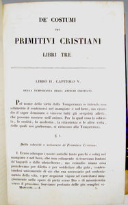 Mamachi. De' Costumi dei Primitivi Cristiani, Libri Tre (1853)