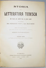 Load image into Gallery viewer, Vogt &amp; Koch. Storia della Letteratura Tedesca dai tempi piu antichi fino ai giorni nostri. 2 volumes