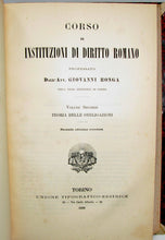 Load image into Gallery viewer, Ronga, Giovanni. Corso di instituzioni di diritto romano (Set di tre volumi)