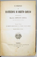 Load image into Gallery viewer, Ronga, Giovanni. Corso di instituzioni di diritto romano (Set di tre volumi)