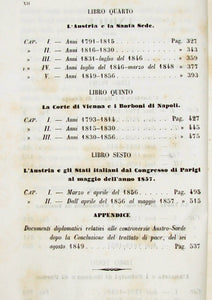 Bianchi. Storia della Politica Austriaca rispetto ai Sovrani ed ai Governi Italiani dall'anno 1791 al Maggio del 1857