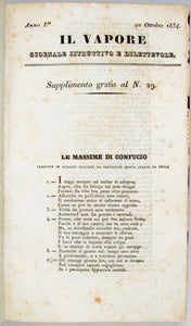 Il Vapore giornale istruttivo e dilettevole legato con Passatempo per Le Dame. 1834 - 1838
