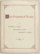 [UNITARIAN] Five Prophets of To-day (1892)