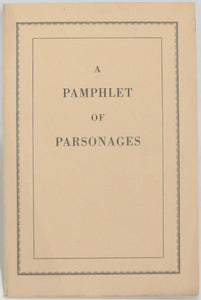 [UNITARIAN] A Pamphlet of Parsonages (1913)
