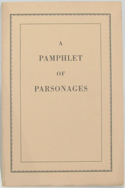 [UNITARIAN] A Pamphlet of Parsonages (1913)