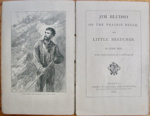Hay, John. Jim Bludso of the Prairie Belle, and Little Breeches; With Illustrations by S. Eytinge, Jr.