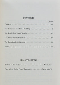 Spargo, John. David Redding, Queen's Ranger who was Hanged in Bennington, Vermont, June 11, 1778